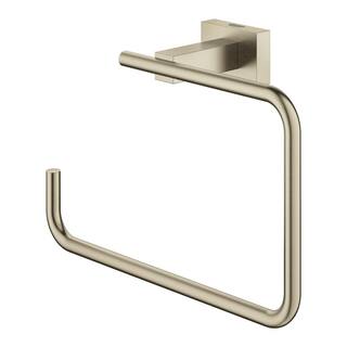 GROHE Essentials Cube Wall Mounted Towel Ring in Brushed Nickel 40510EN1