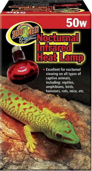 Zoo Med Nocturnal Infrared Reptile Terrarium Heat Lamp