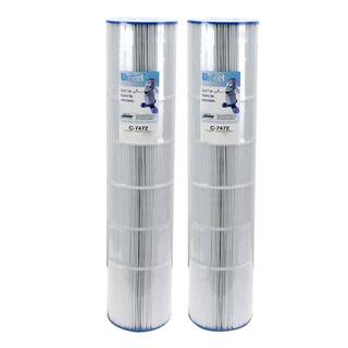 Unicel 7 in. Dia 125 sq. ft. Clean and Clear Replacement Pool Filter Cartridge (2-Pack) 2 x C7472