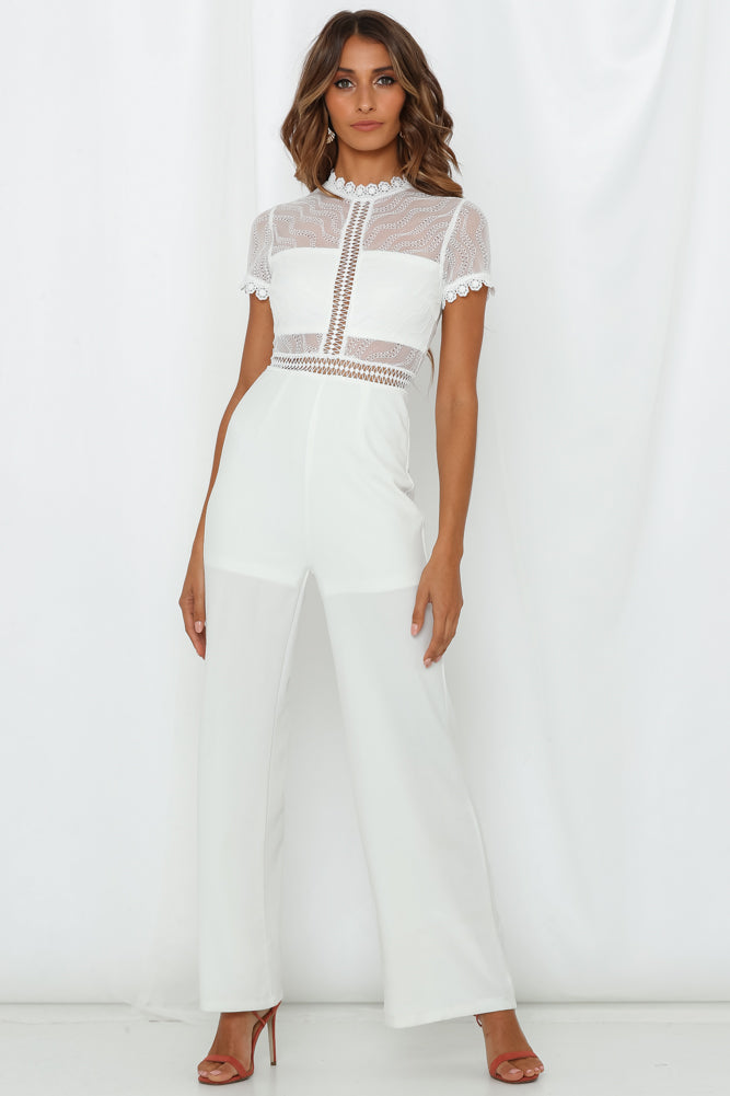 Love Amazes Me Jumpsuit White