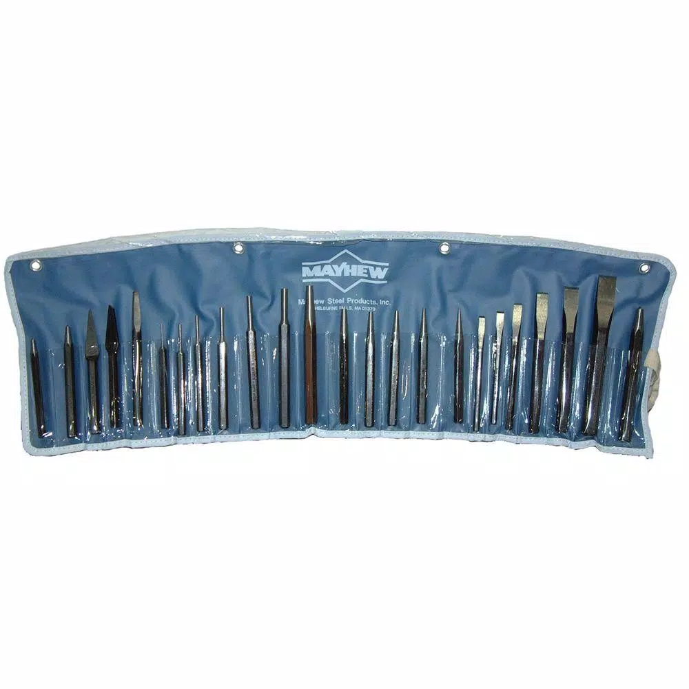 Mayhew 7024-K Punch and Chisel Set (24-Piece) and#8211; XDC Depot