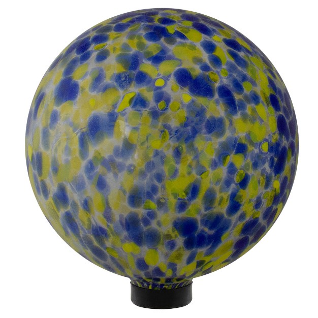 Yellow And Blue Outdoor Patio Garden Gazing Ball