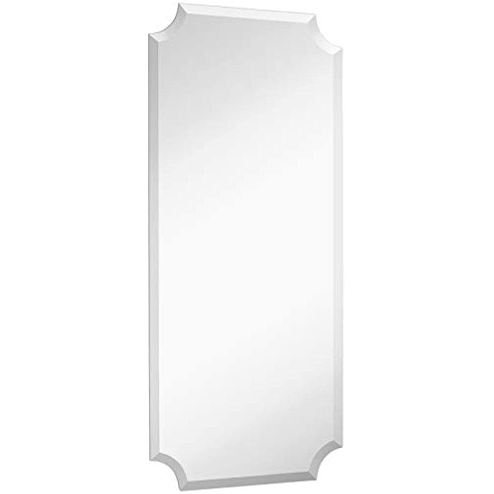 Large Beveled Scalloped Edge Full Length Wall Mirror (22