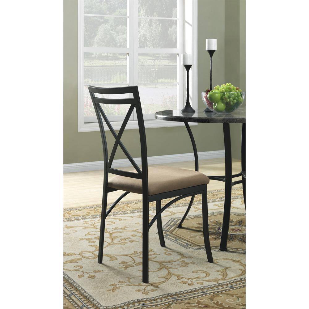 Dorel Living Black Coffee Faux Marble Top Dining Room Set (5-Piece) FA3669