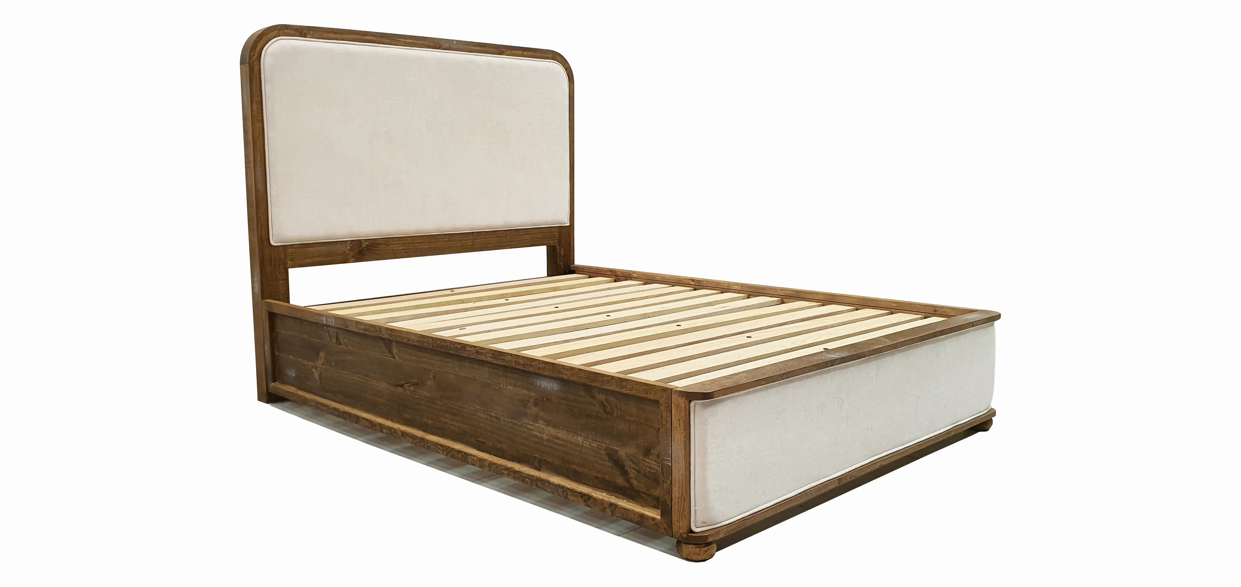 Olathe Natural and Linen Queen Platform Bed