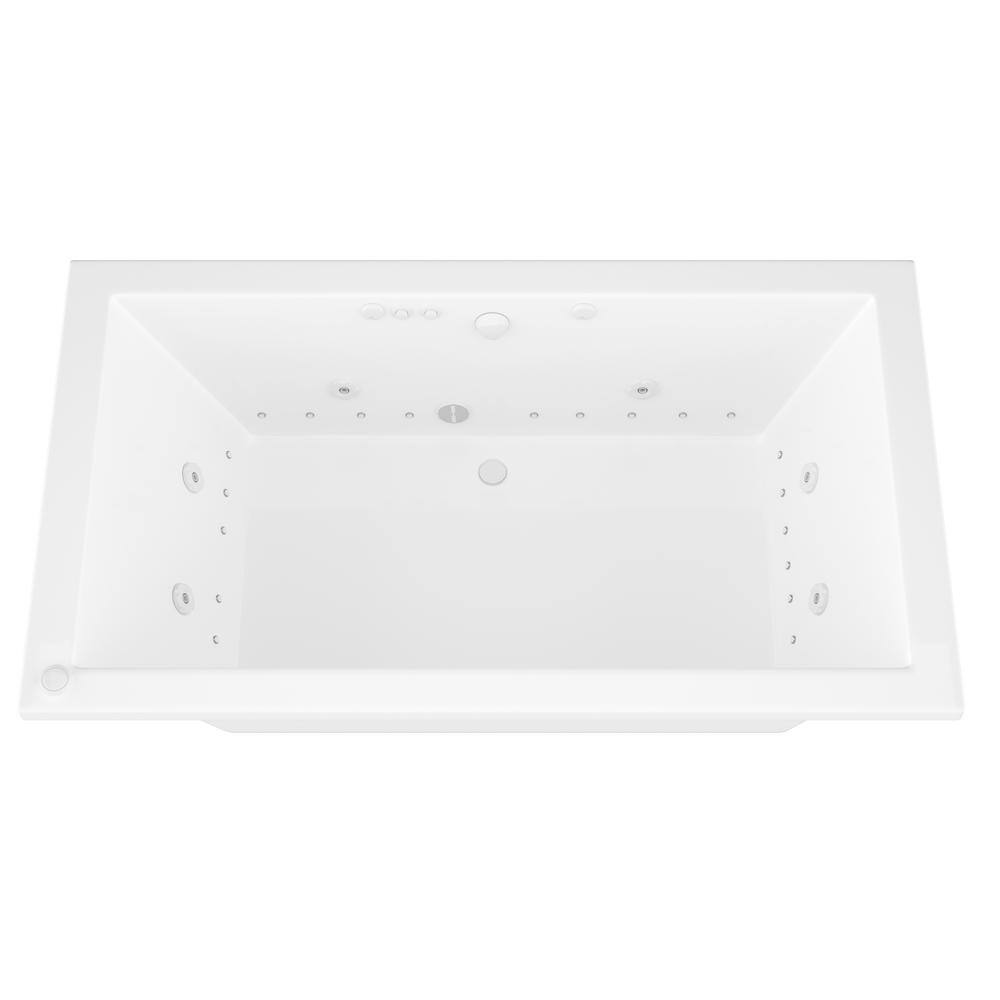 Universal Tubs Sapphire 6 ft. Rectangular Drop-in Whirlpool and Air Bath Tub in White HD4272VNCDL