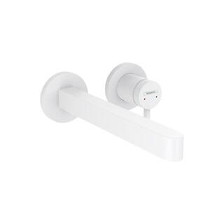 Hansgrohe Finoris Single Handle Wall Mounted Faucet in Matte White 76050701