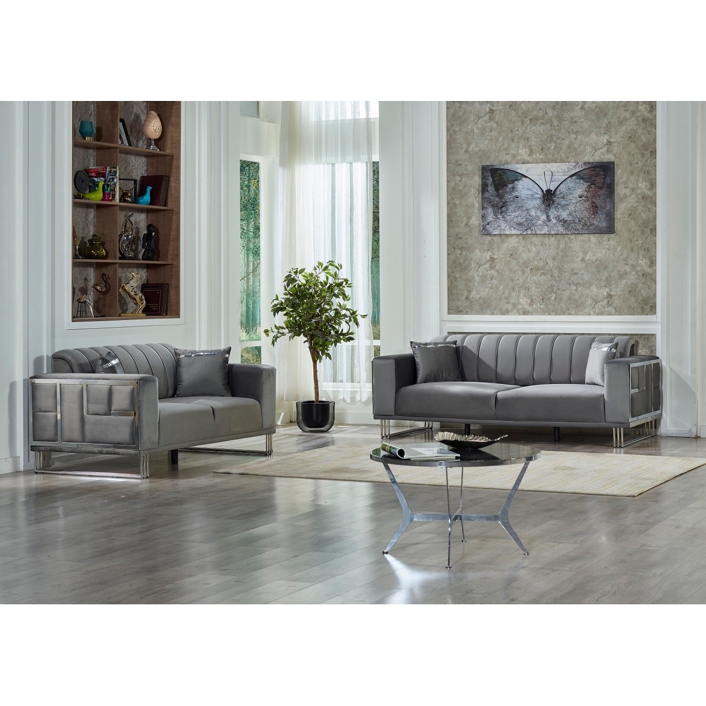 Kolivya 2 piece Square Arms Living Room Set