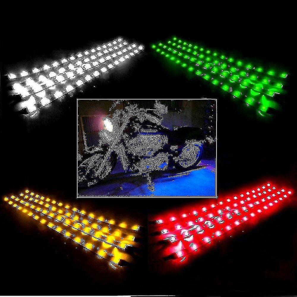 10 Pcs Waterproof Flexible Led Strip Underbody Light For Car Motorcycle10 Pcs Waterproof Flexible Le