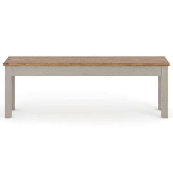 Wood Bench White Distressed | Furniture Dash