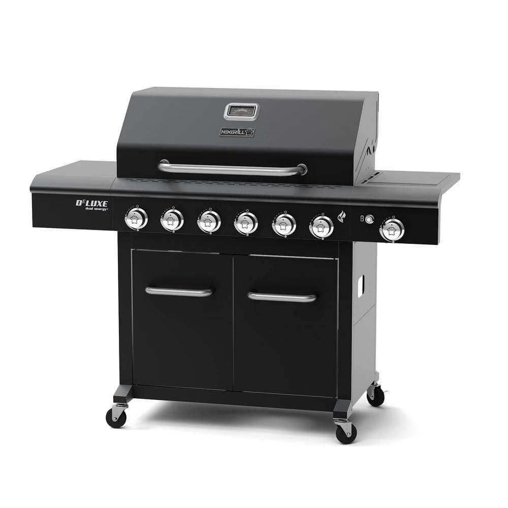 Nexgrill Deluxe 6-Burner Propane Gas Grill in Black with Side Burner 720-0898A