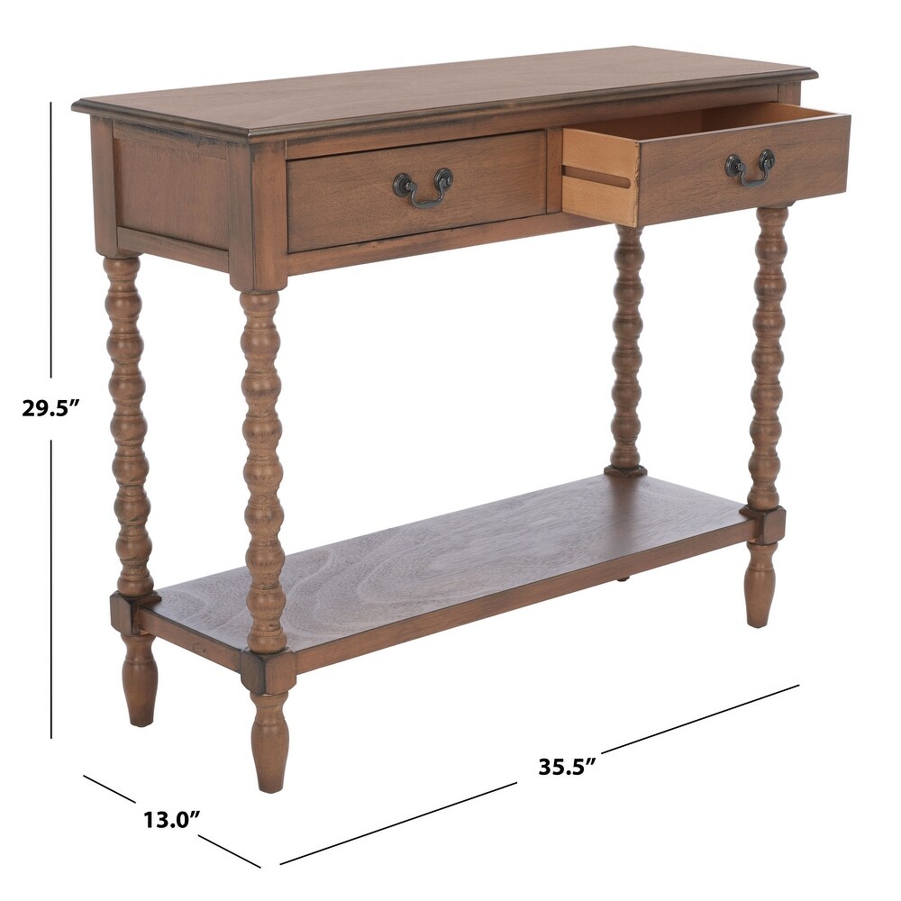 SAFAVIEH Athena 2 Drawer Console Table   35.5\