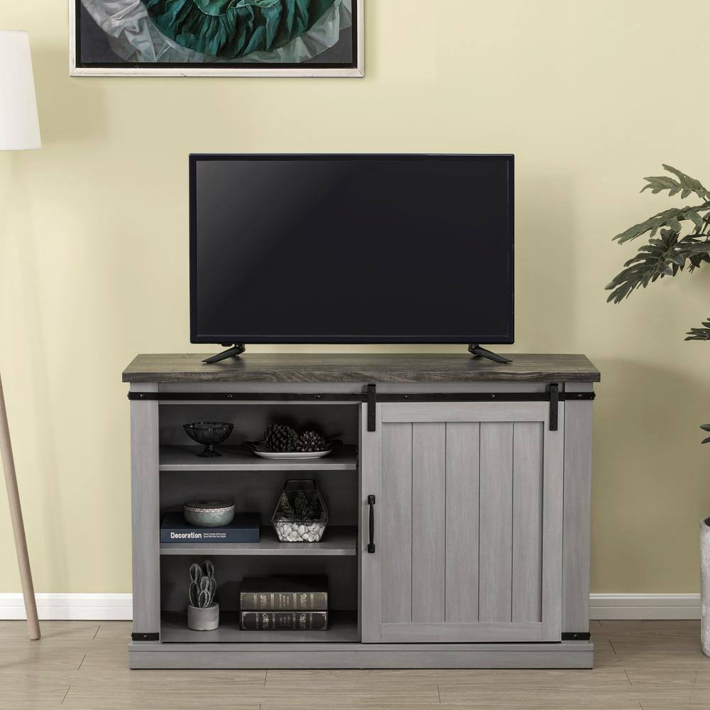 FESTIVO 47.2 in. Gray TV Stand (Fits TVs Up To 55 in.) FTS20831