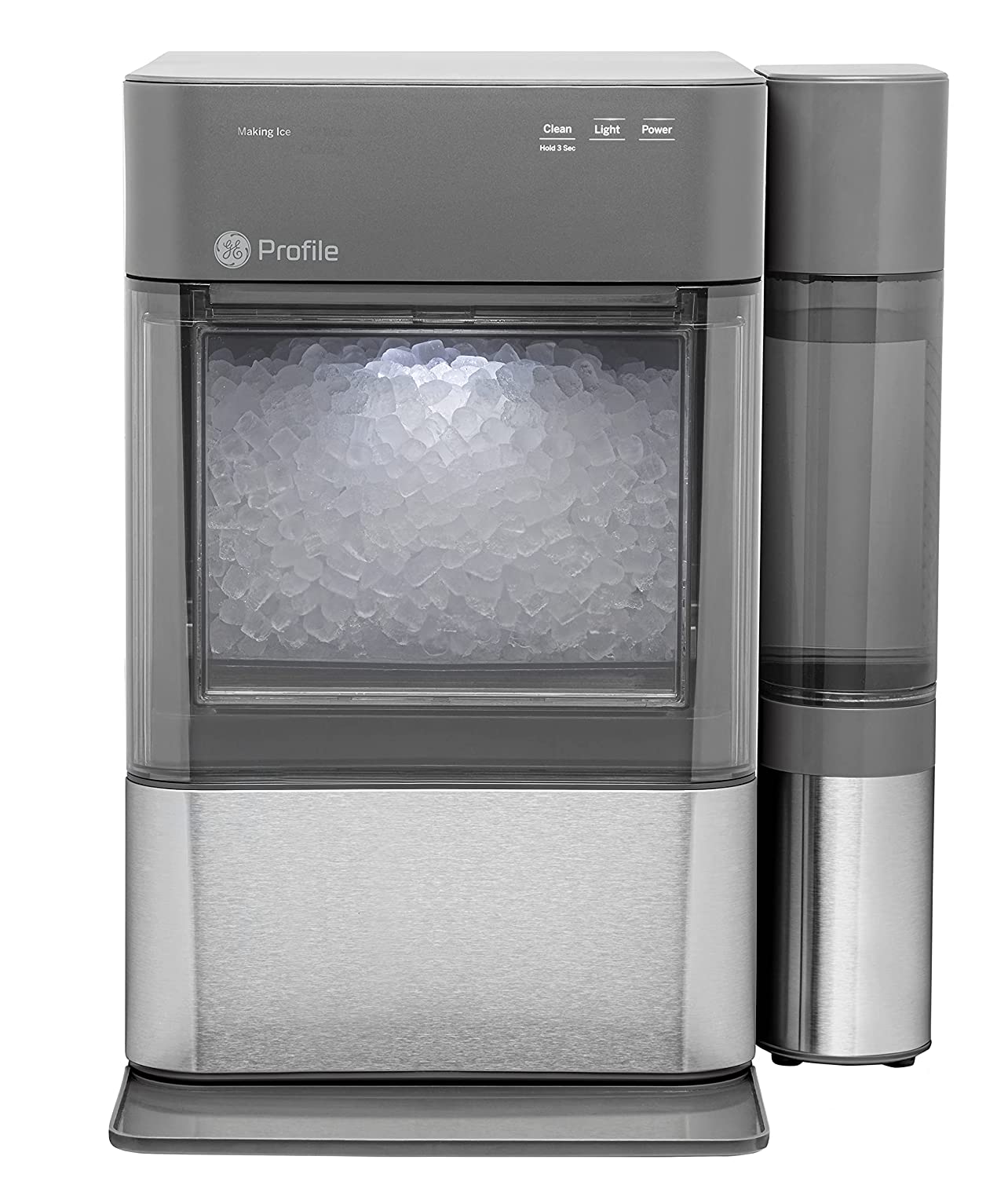 GE Profile Opal 2.0 | Countertop Nugget Ice Maker | Ice Machine with WiFi Connectivity | Smart Home Kitchen Essentials | Black Stainless