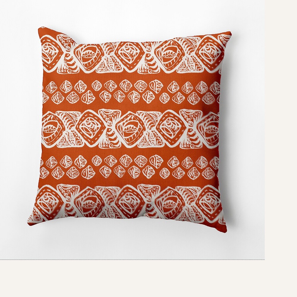 Tribal Geo Faux Linen Pillow