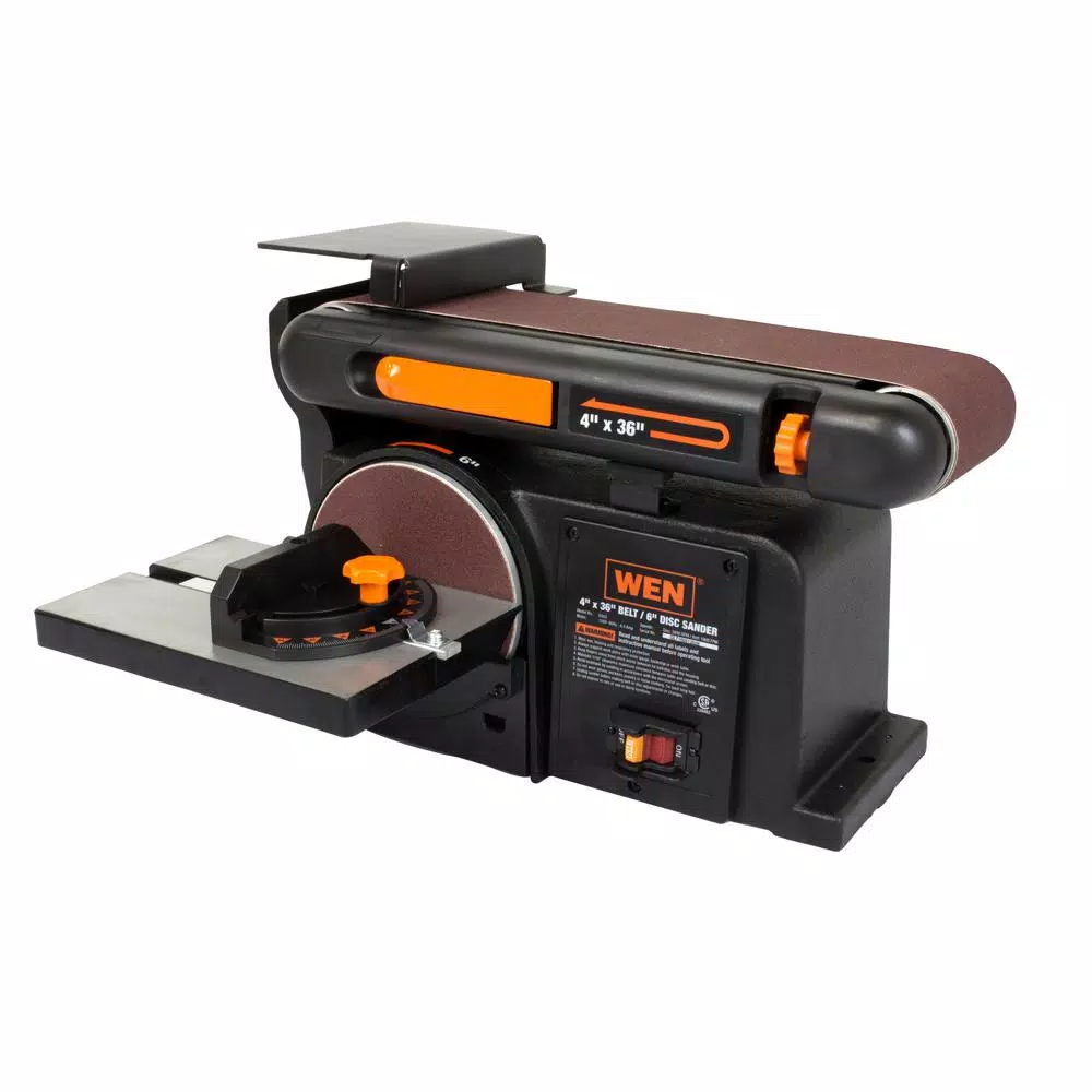 WEN 4.3 Amp Corded 4 in. x 36 in. Belt and 6 in. Disc Sander with Cast Iron Base and#8211; XDC Depot