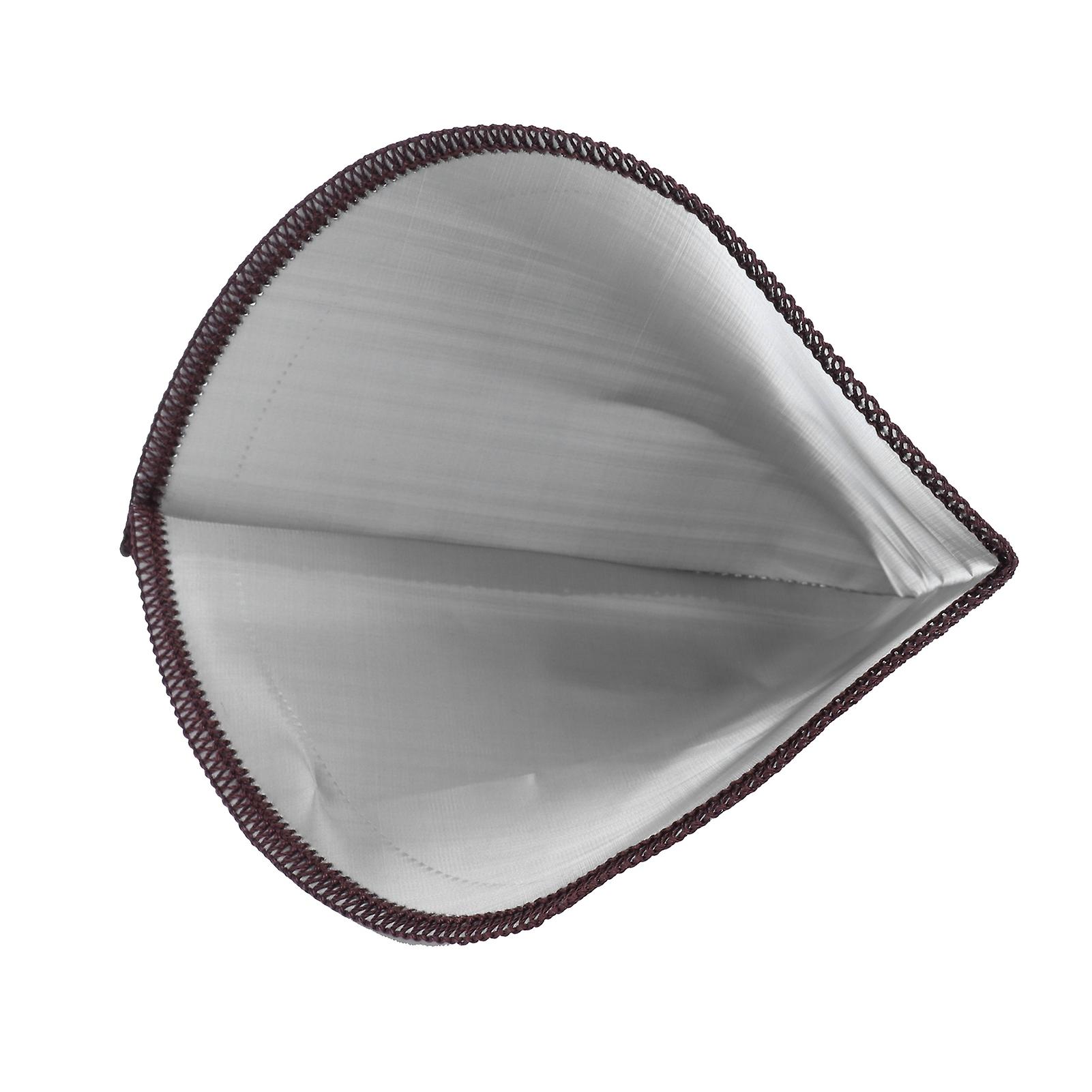 Stainless Steel Coffee Filter Reusable Foldable Coffee Cone Filter Strainer Bag 2-4 Cup