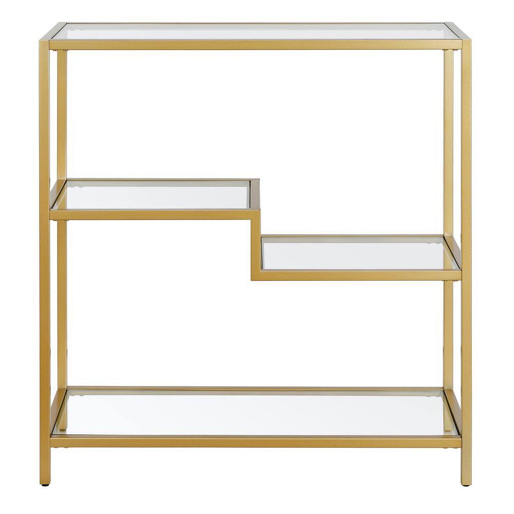 MeyerCross Johann 36 in. Gold 2-Shelf Standard Bookcase BK1051