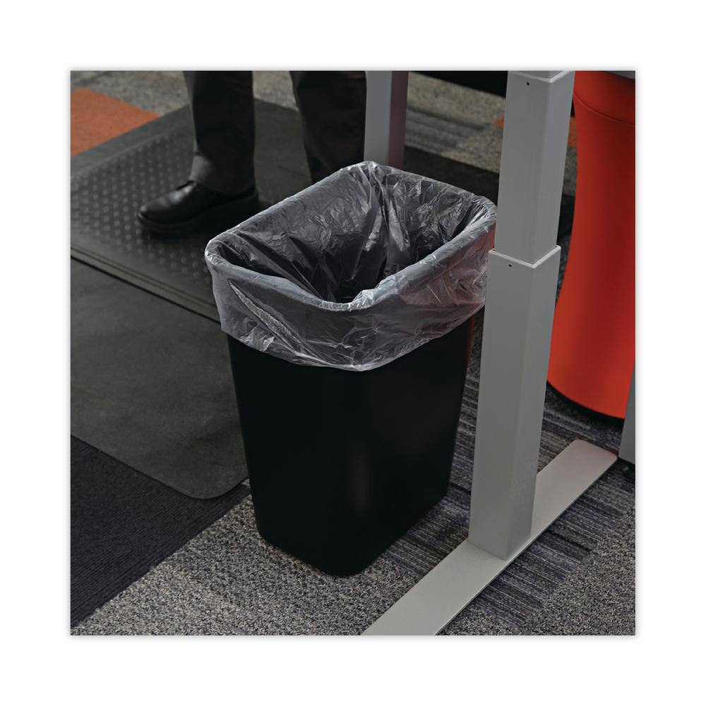 Boardwalk 10.25 Gal. Black Soft-Sided Plastic Household Trash Can BWK41QTWBBLA