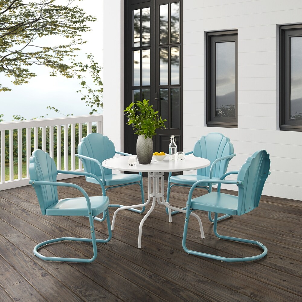 Tulip 5 piece Outdoor Dining Set   98 W x 98 D x 32.88 H