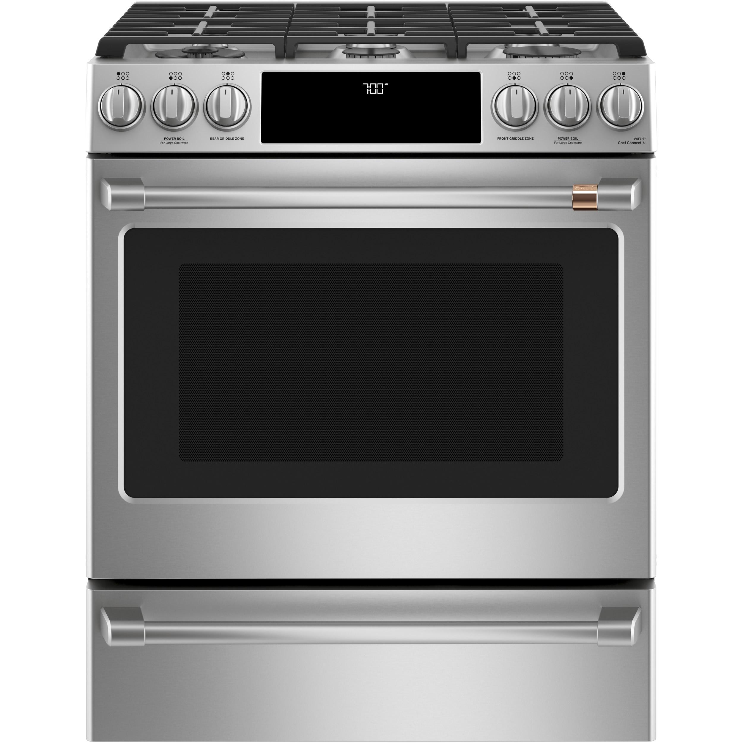 Café 30-inch Slide-in Gas Range with Convection Technology CGS700P2MS1