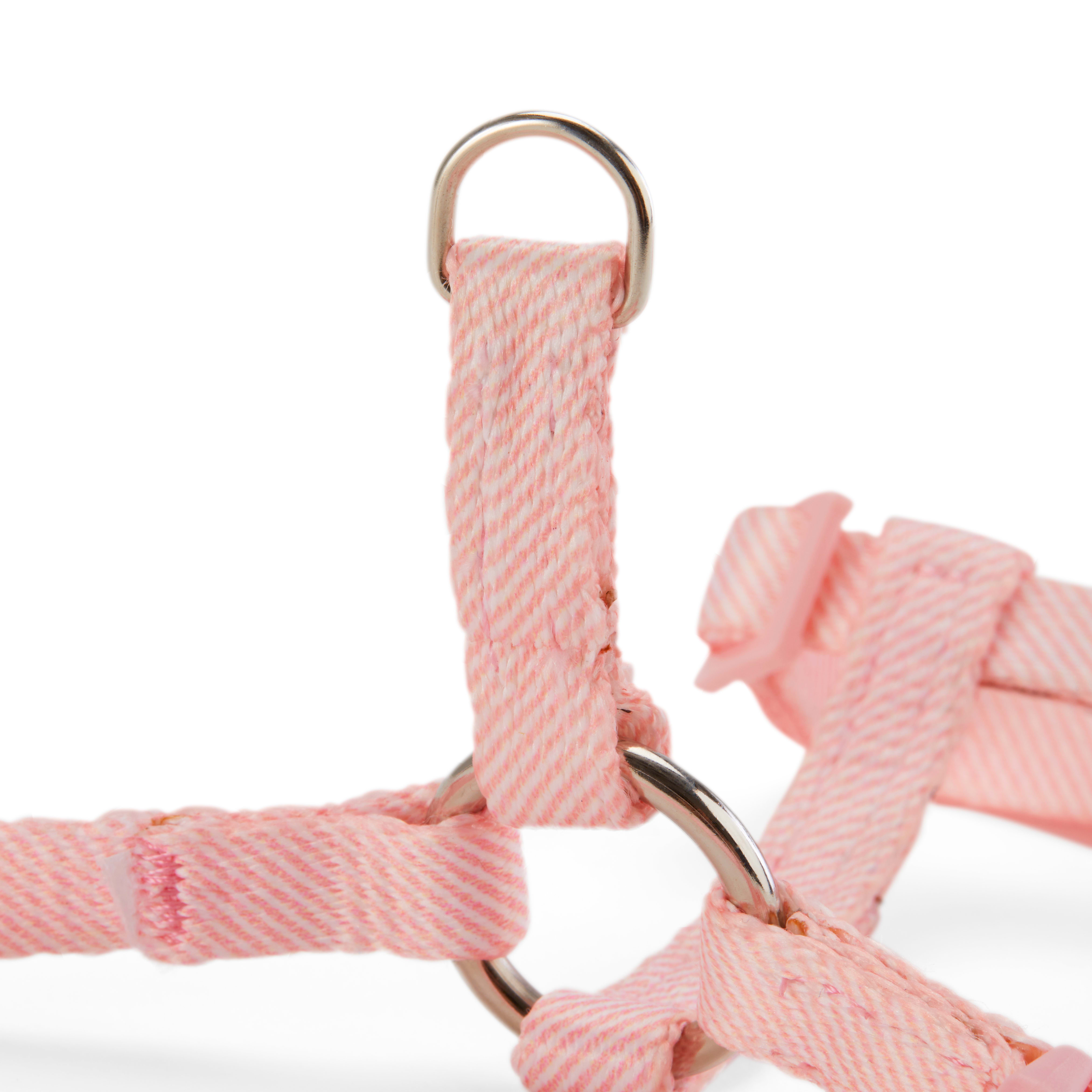 YOULY Pink Seersucker for Style Kitten Harness  Leash Set， Small