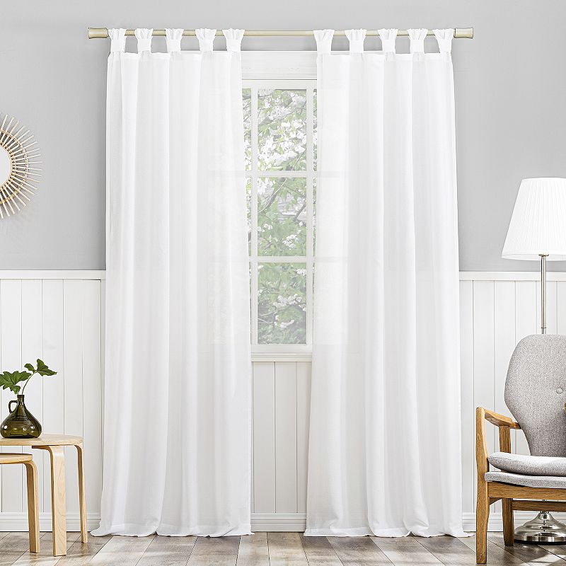 No. 918 Hathaway Semi-Sheer Twist Tab Top 1 Curtain Panel