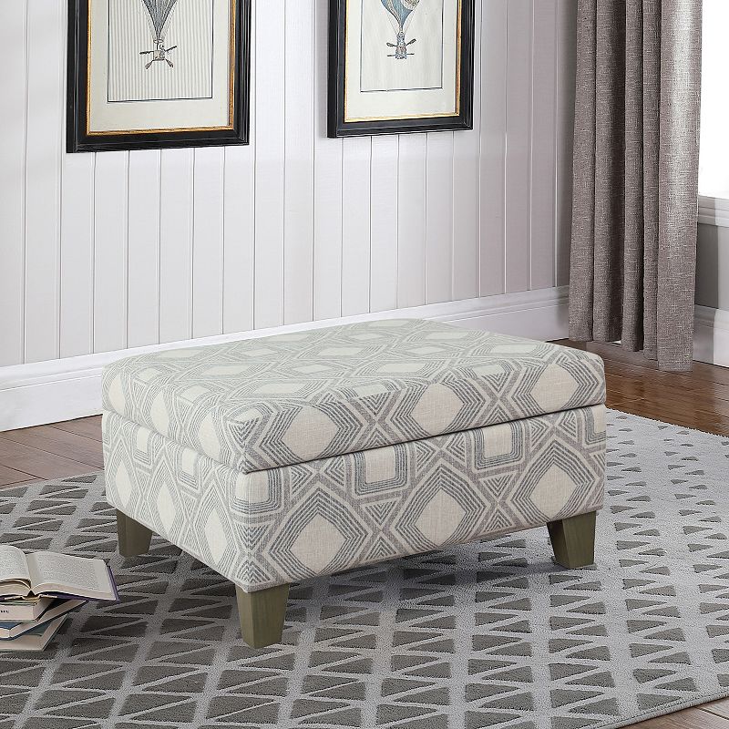 HomePop Luxury 28-in. Square Storage Ottoman