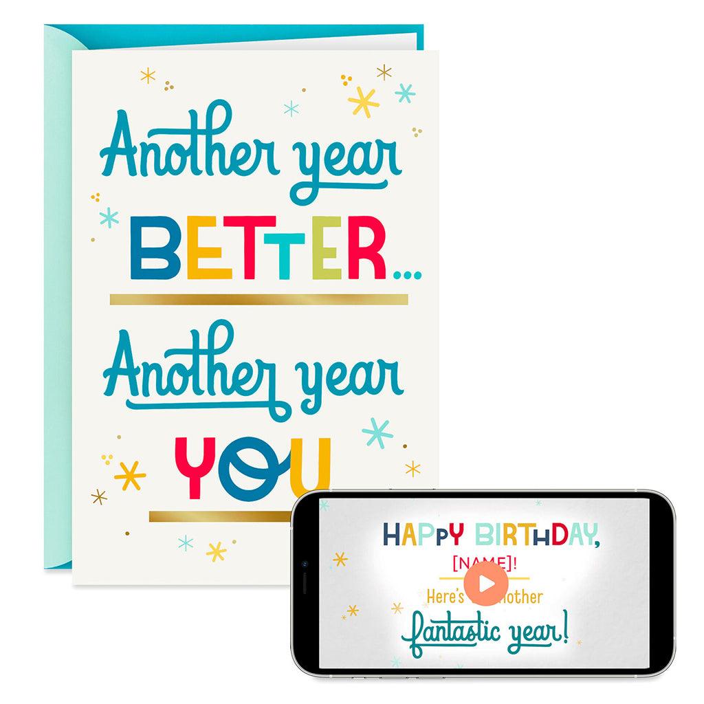 Hallmark  Another Year Wonderful Video Greeting Birthday Card