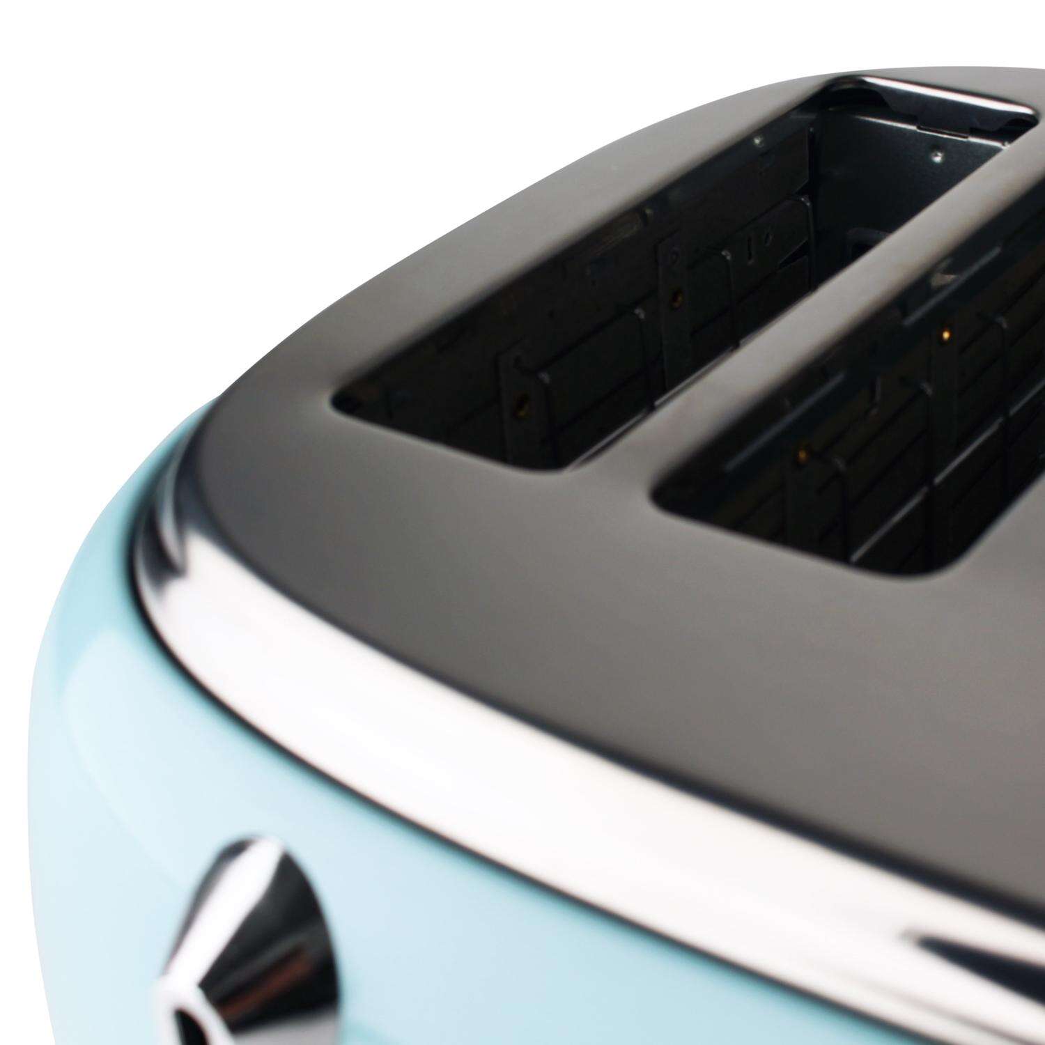 Haden Heritage Stainless Steel Turquoise 4 slot Toaster 7.5 in. H X 12.5 in. W X 11.5 in. D