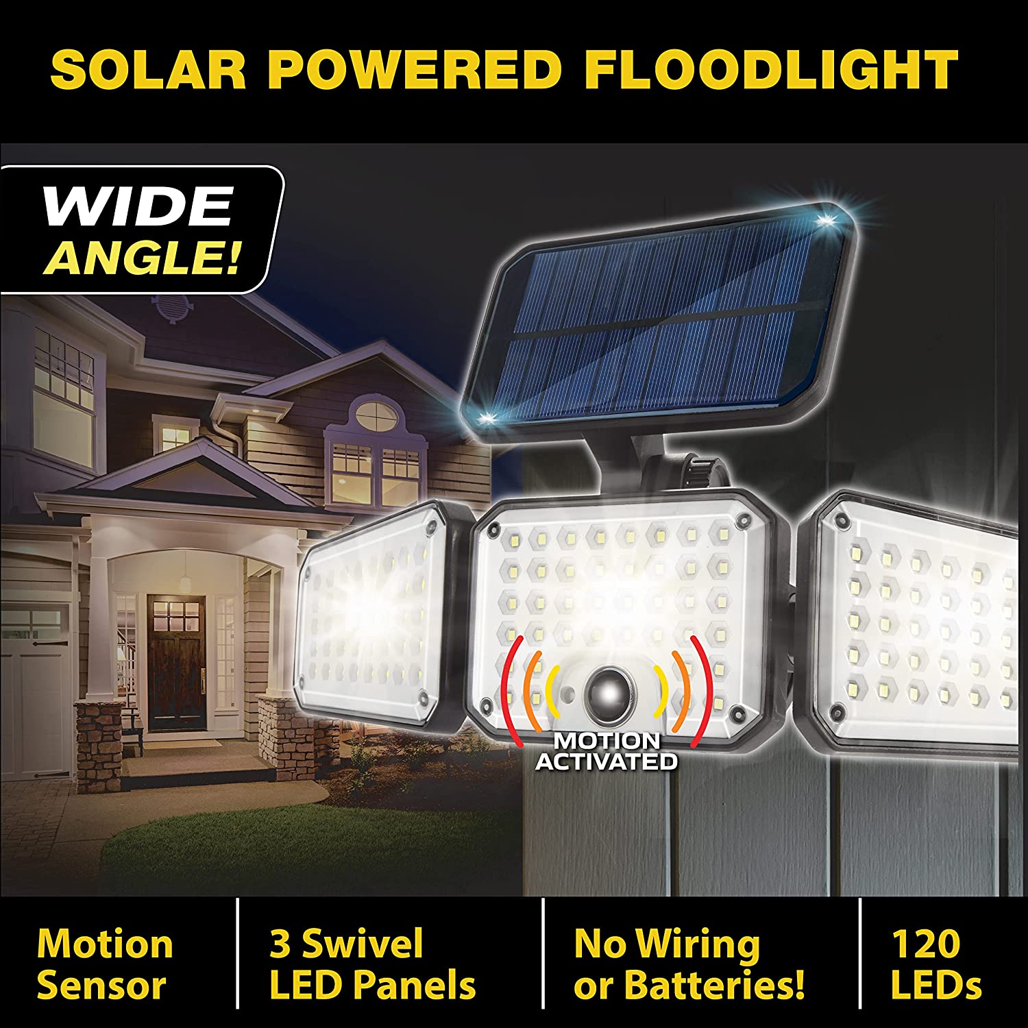 Bionic Floodlight Max Solar Floodlight Motion activated Solar Light 2 Packs