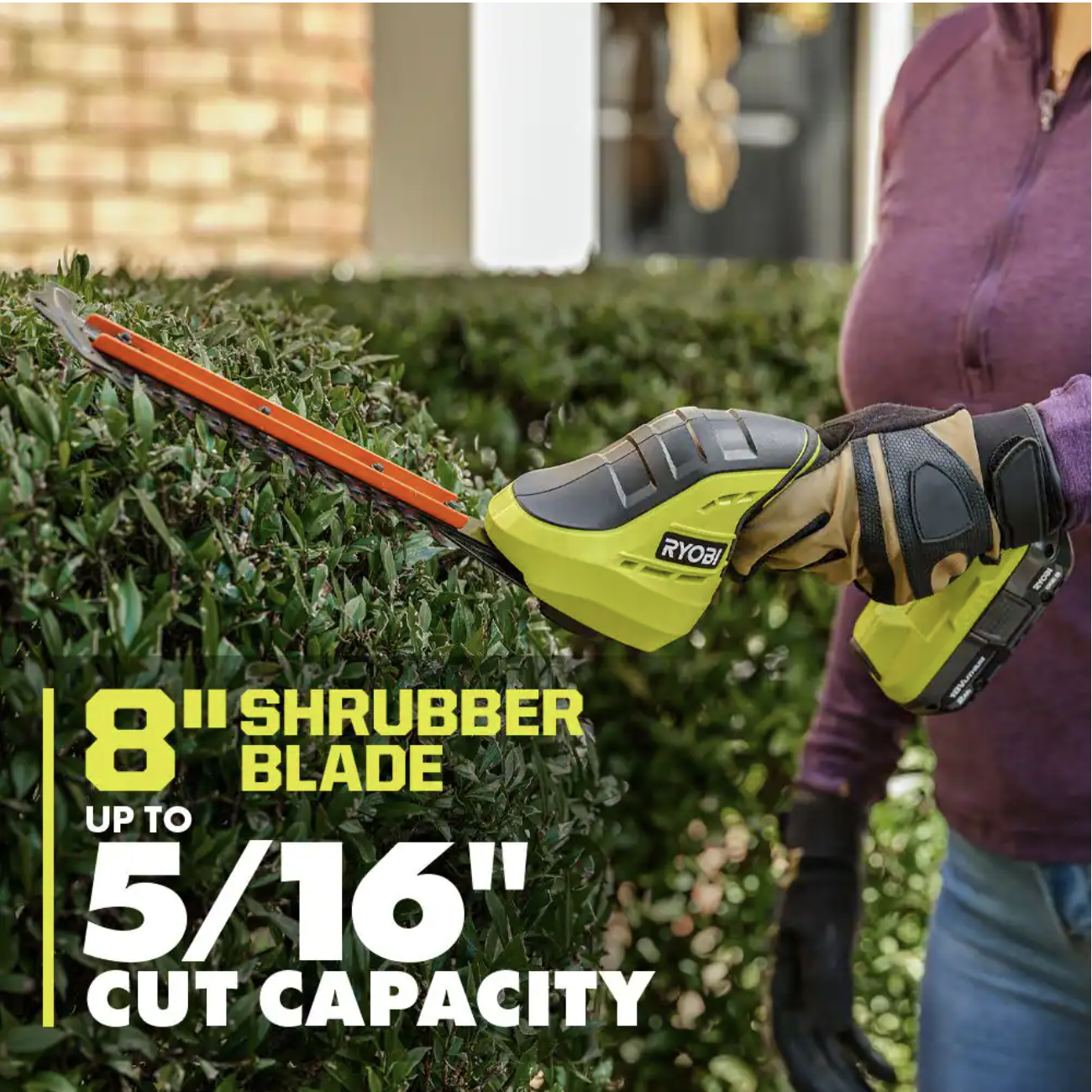 Ryobi One+ 18V Cordless Grass Shear and Shrubber Trimmer (Tool Only)