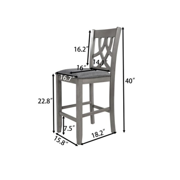 2 Piece Highted kitchen dining chairs