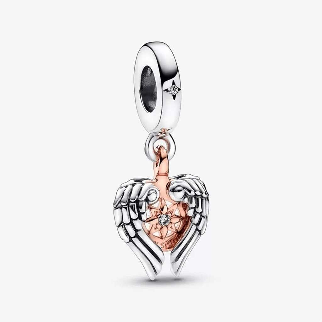 PANDORA  Celestial Compass Angel Wings Dangle Charm