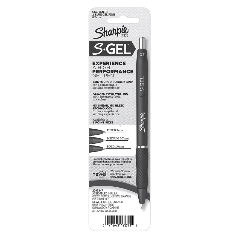 SHARPIE SGEL PEN BLU 2PK