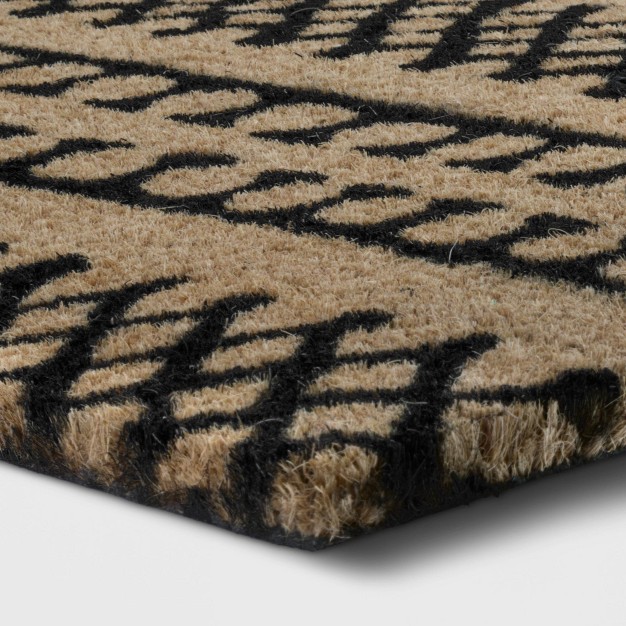 Stripe Tufted Doormat Black