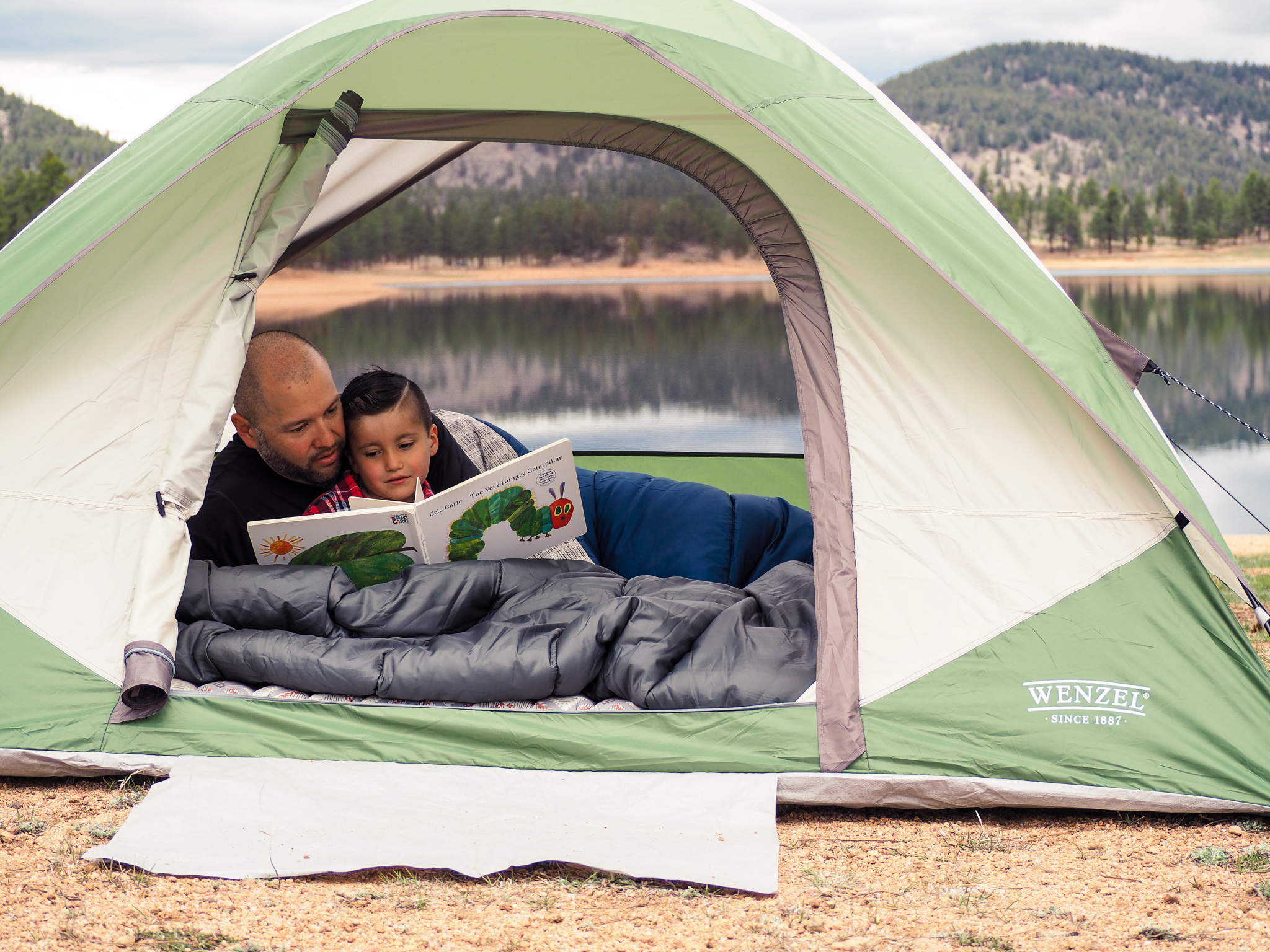 Wenzel Jack Pine Green 4-Person Dome Tent， 7'x8'