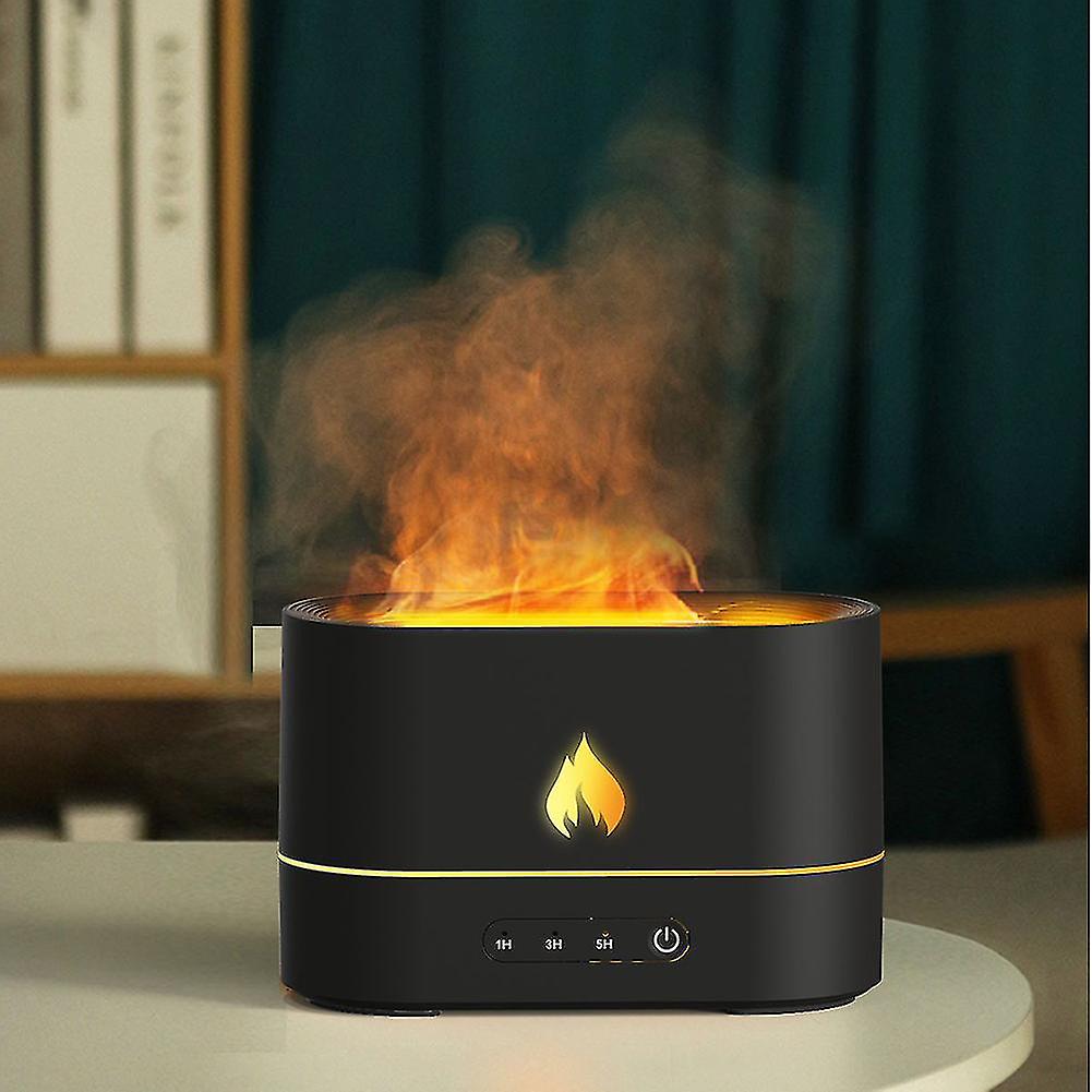 2022 Usb Essential Oil Diffuser With Flame Aromatherapy Diffuser Ultrasonic Air Humidifier Home Office Scent Soothing Sleep Mist