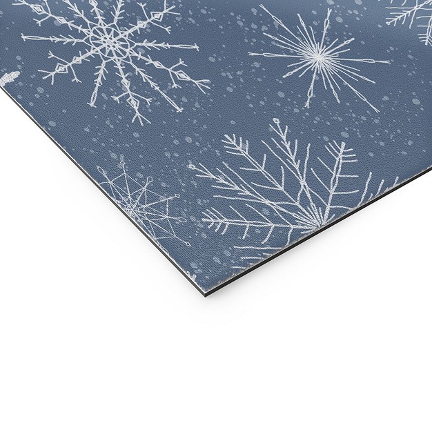 Jacqueline Maldonado Snowflakes Twilight Welcome Mat society6