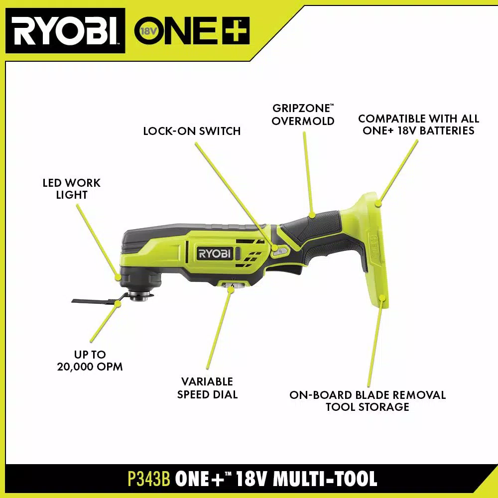 RYOBI ONE+ 18-Volt Cordless Multi-Tool (Tool Only) and#8211; XDC Depot