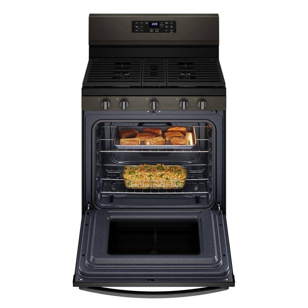 Whirlpool 5 cu. ft. Gas Range with Air Fry Oven in Black Stainless WFG550S0LV