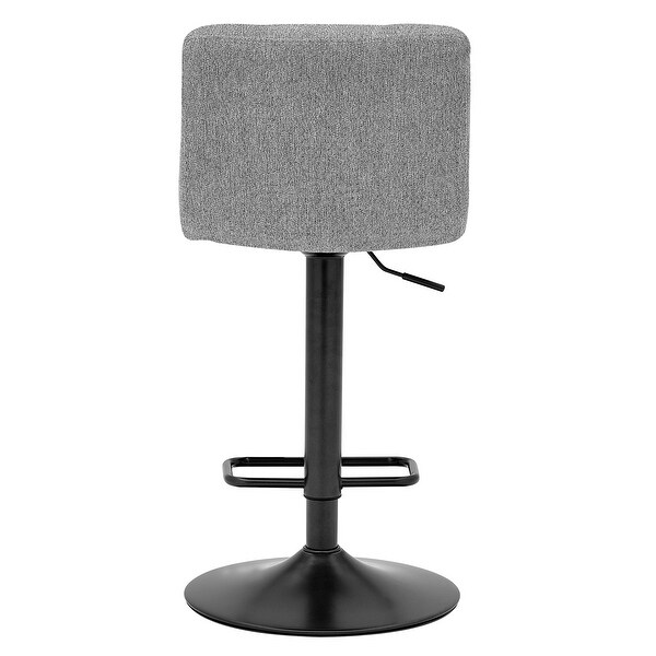 Jude KD Fabric Gaslift Swivel Bar Stool， (Set of 2)