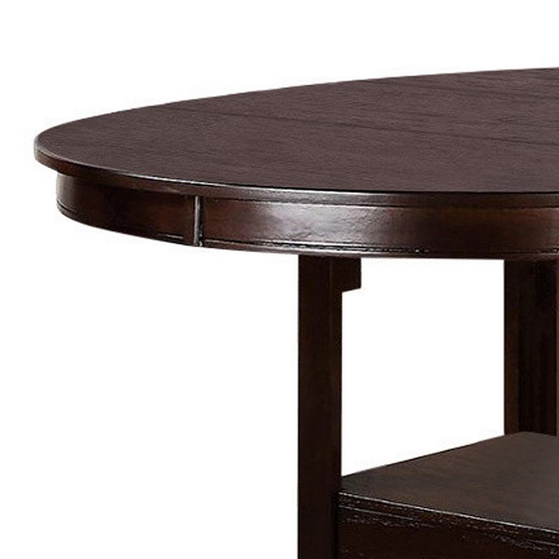 Wooden Counter Height Table， Brown