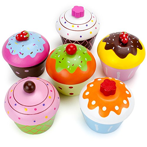 Imagination Generation Scrumptious Cupcakes Dessert Set Wooden Food Toys