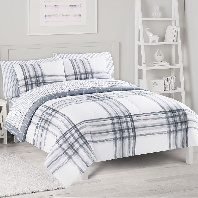 The Big One? Landon Plaid Reversible Comforter Set with Sheets