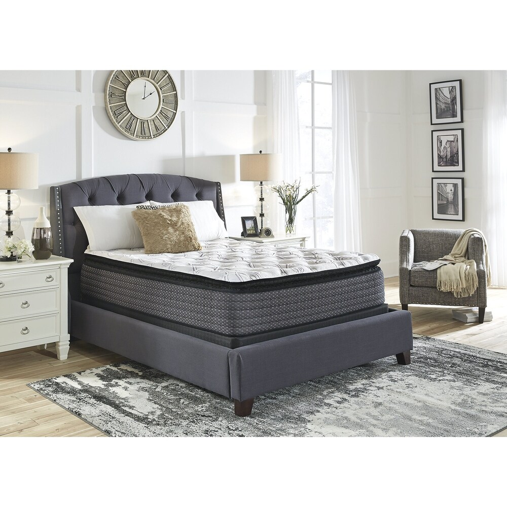 Signature Design by Ashley Limited Edition Pillowtop Black/White 2 Piece Mattress Package