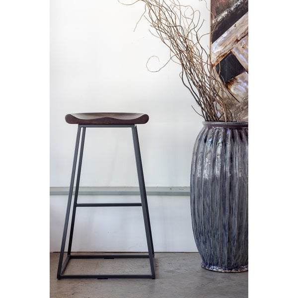 Aurelle Home Solid Industrial Stools (Set of 2)