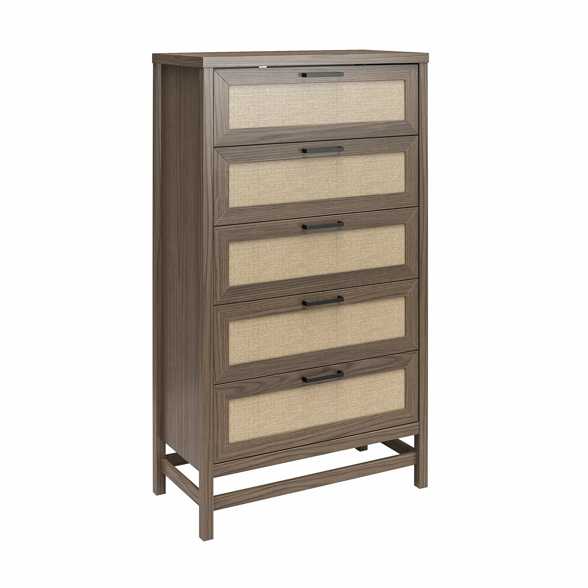 Lennon Brown Five Drawer Chest of Drawers