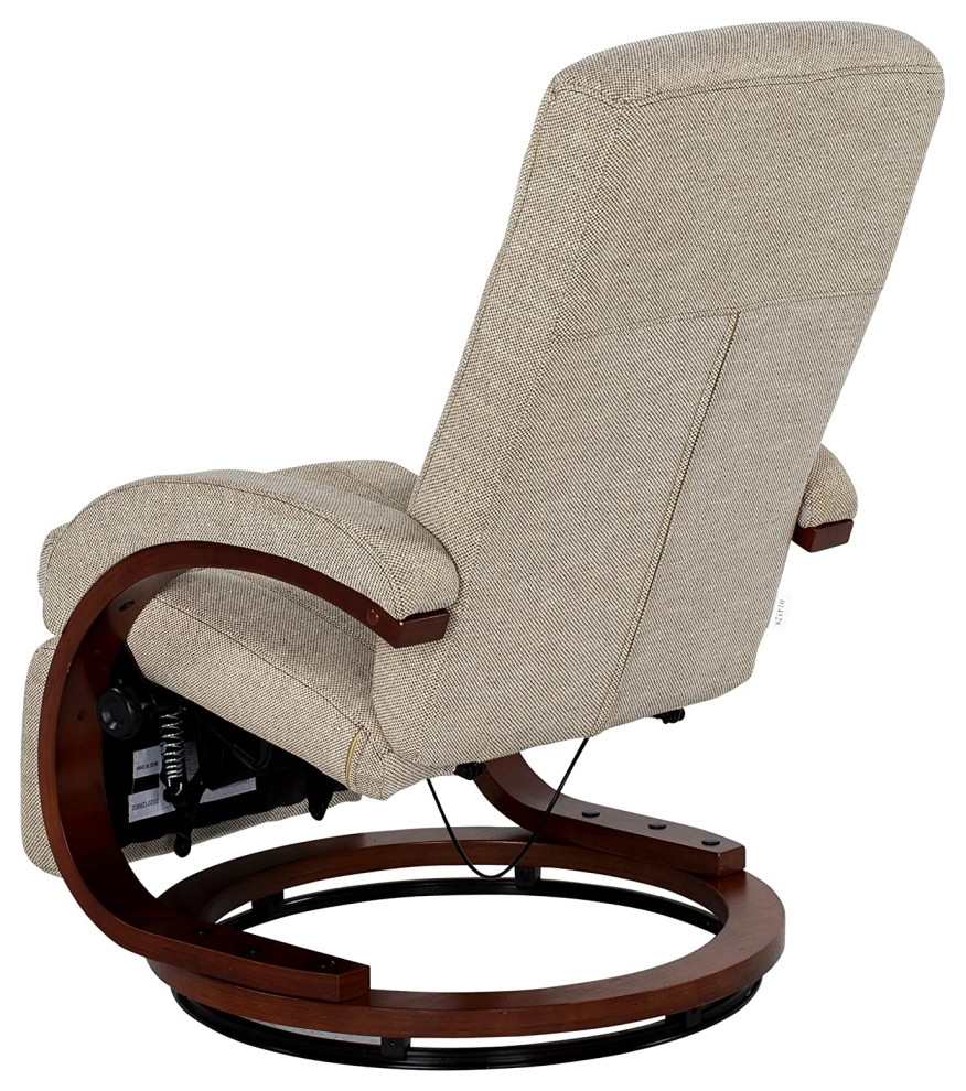 Contemporary Swivel Recliner  Vinyl Cushioned Seat With Curved Arms   Contemporary   Recliner Chairs   by Declusia  Houzz