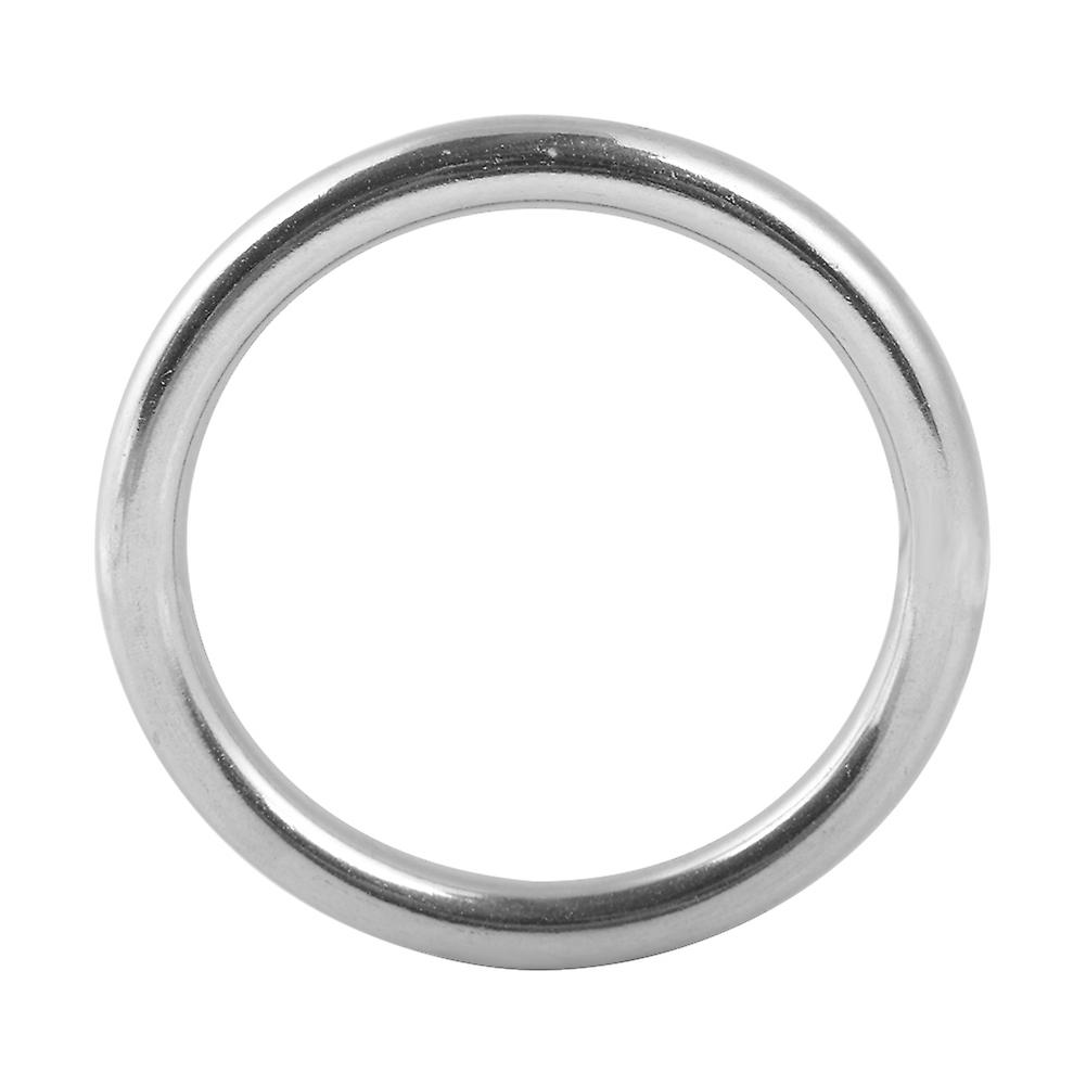 304 Stainless Steel Welded O Ring (08040 Line Dia. 5mm * Inner Dia. 40mm) Diving Pet Accessory